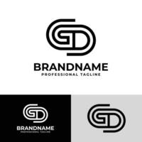 modern initialer gd logotyp, lämplig för företag med gd eller dg initialer vektor