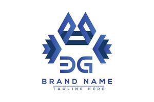 Brief bg Blau Logo Design. Vektor Logo Design zum Geschäft.