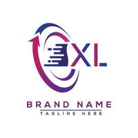 xl brev logotyp design. vektor logotyp design för företag.