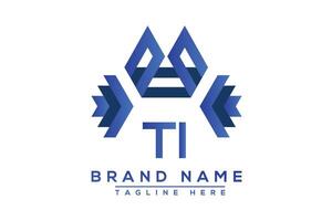 Brief ti Blau Logo Design. Vektor Logo Design zum Geschäft.