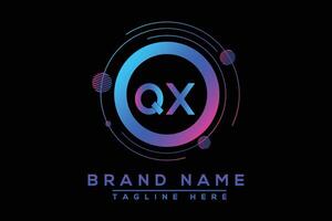 qx brev logotyp design. vektor logotyp design för företag.