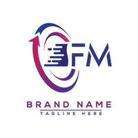 fm Brief Logo Design. Vektor Logo Design zum Geschäft.