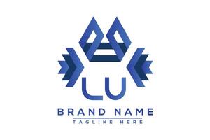 Brief lu Blau Logo Design. Vektor Logo Design zum Geschäft.