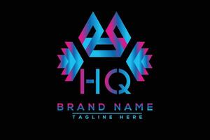 hq Brief Logo Design. Vektor Logo Design zum Geschäft.