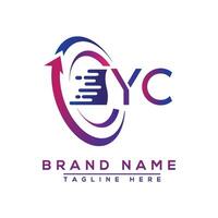 yc brev logotyp design. vektor logotyp design för företag.