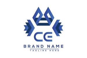 Brief ce Blau Logo Design. Vektor Logo Design zum Geschäft.