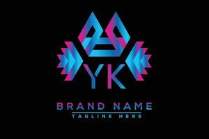 yk Brief Logo Design. Vektor Logo Design zum Geschäft.