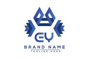 blå ey brev logotyp design. vektor logotyp design för företag.