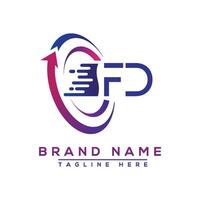 fd Brief Logo Design. Vektor Logo Design zum Geschäft.