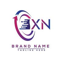 xn Brief Logo Design. Vektor Logo Design zum Geschäft.