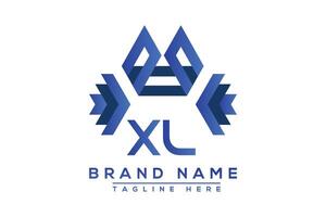 brev xl blå logotyp design. vektor logotyp design för företag.