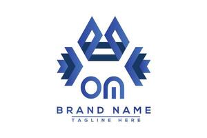 Brief om Blau Logo Design. Vektor Logo Design zum Geschäft.