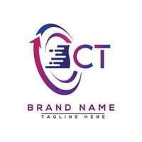 ct Brief Logo Design. Vektor Logo Design zum Geschäft.