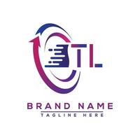 tl Brief Logo Design. Vektor Logo Design zum Geschäft.