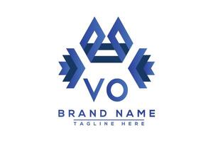 Brief vo Blau Logo Design. Vektor Logo Design zum Geschäft.