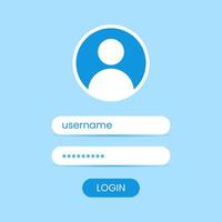 Registrera sida design. logga in form konto användare Lösenord identitet ui webb logga skärm säkerhet profil Integritet app gränssnitt. vektor
