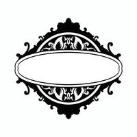 klassisch Kreis Ornament Dekoration schwarz und Weiß Vektor Rahmen