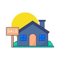 illustration av hus för försäljning vektor