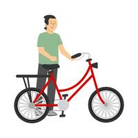 person med cykel illustration vektor