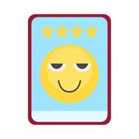 recension stjärna med emoji i flik illustration vektor