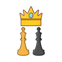 Krone mit König Schach Illustration vektor