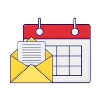 Kalender mit Mail Illustration vektor