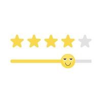 recension stjärna med emoji illustration vektor