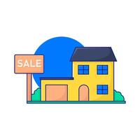 illustration av hus för försäljning vektor