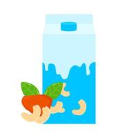 Cashew mit Box Cashew trinken Illustration vektor