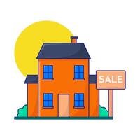 Illustration von Haus zum Verkauf vektor