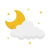 Mond Wolke mit funkeln Illustration vektor