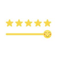 recension stjärna med emoji illustration vektor