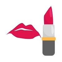 Lippenstift mit Lippen Illustration vektor