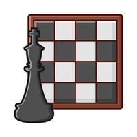 König Schach mit Tafel Schach Illustration vektor