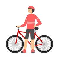 person med cykel illustration vektor