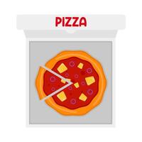 illustration av pizza vektor