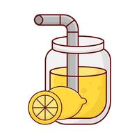 glas citron- juice med citron- frukt illustration vektor