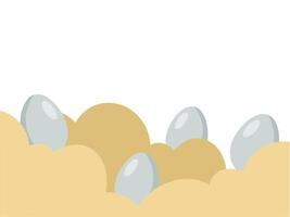 Ostern Eier mit Rahmen Hintergrund vektor