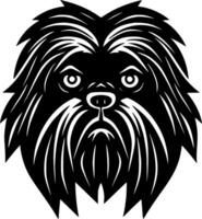 Affenpinscher, schwarz und Weiß Vektor Illustration