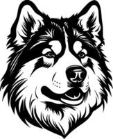 Alaska malamute - - minimalistisch und eben Logo - - Vektor Illustration