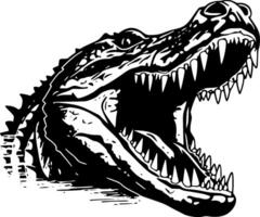 Alligator, schwarz und Weiß Vektor Illustration