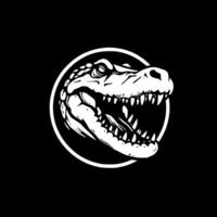 alligator - minimalistisk och platt logotyp - vektor illustration