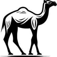 kamel, minimalistisk och enkel silhuett - vektor illustration