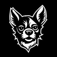 Chihuahua - - minimalistisch und eben Logo - - Vektor Illustration