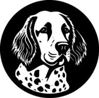 hund - minimalistisk och platt logotyp - vektor illustration