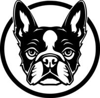 franska bulldogg, minimalistisk och enkel silhuett - vektor illustration
