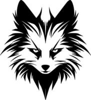 Fuchs - - schwarz und Weiß isoliert Symbol - - Vektor Illustration