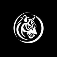 tiger - minimalistisk och platt logotyp - vektor illustration