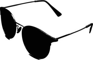 ai generiert Silhouette Sonnenbrille schwarz Farbe nur vektor