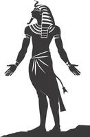 ai generiert Silhouette Pharao das Ägypten mythisch Kreatur schwarz Farbe nur vektor